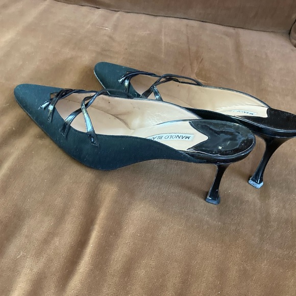 Manolo Blahnik vintage slide heeled shoes - Picture 2 of 3